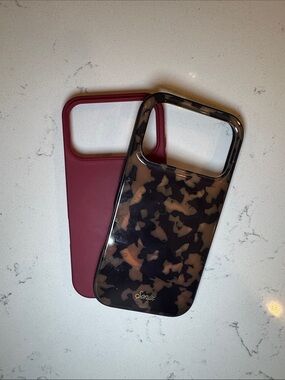 iPhone 17 Pro Sonix Tortoiseshell MagSafe Compatible and burgundy Cases